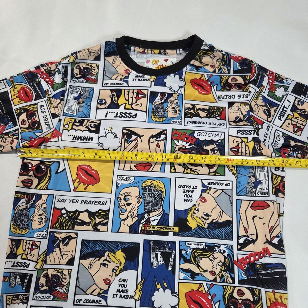 Oh Snap! Drill Clothing Co. T-Shirt Men's Medium Comic Pop Art All Over Print - Picture 3 of 8